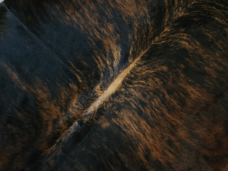 Premium Tricolor Cowhide Rug Size 6.7 X 7.0 ft