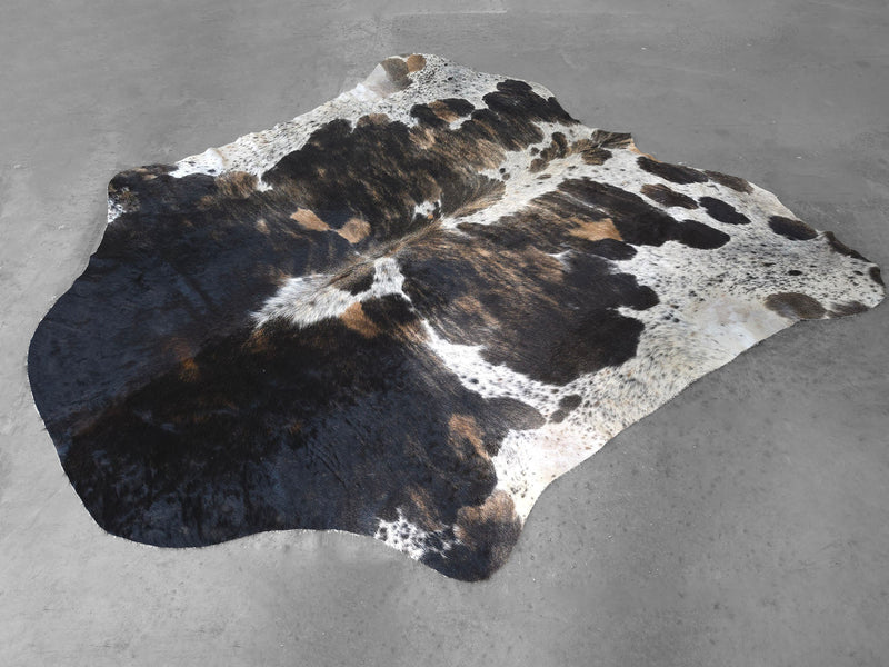 Premium Brindle Cowhide Rug Size 6.8 X 7.0 ft