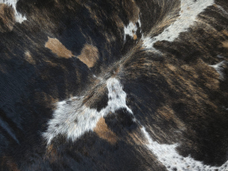 Premium Brindle Cowhide Rug Size 6.8 X 7.0 ft