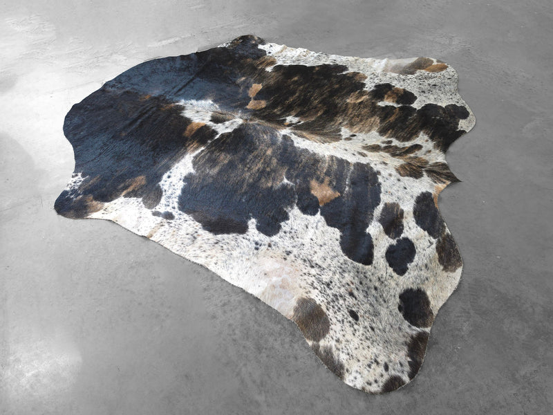 Premium Brindle Cowhide Rug Size 6.8 X 7.0 ft