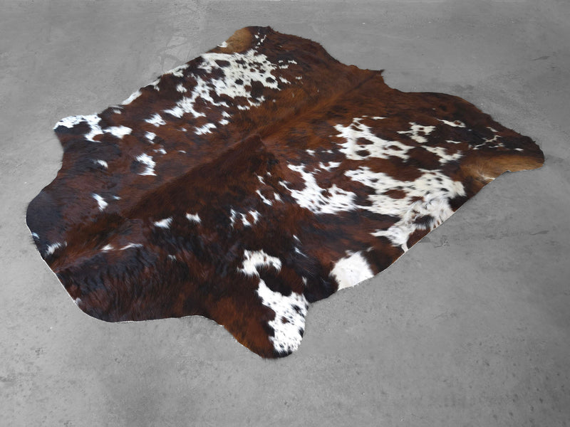 Premium Brindle Cowhide Rug Size 6.6 X 7.0 ft