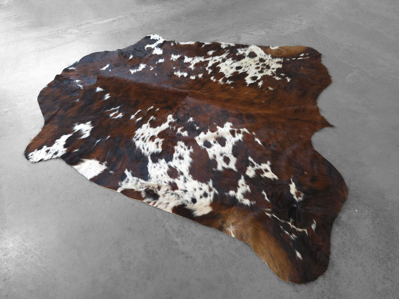 Premium Brindle Cowhide Rug Size 6.6 X 7.0 ft