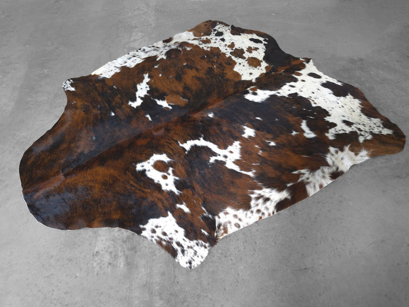 Premium Brindle Cowhide Rug Size 6.2 X 6.11 ft