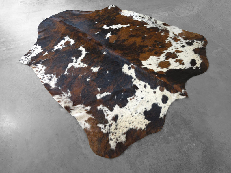 Premium Brindle Cowhide Rug Size 6.2 X 6.11 ft