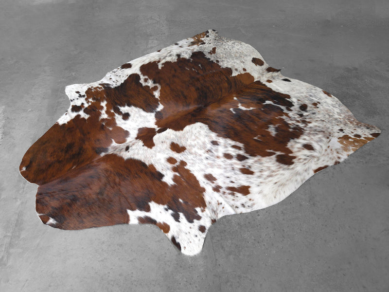Premium Tricolor Cowhide Rug Size 6.0 X 6.11 ft