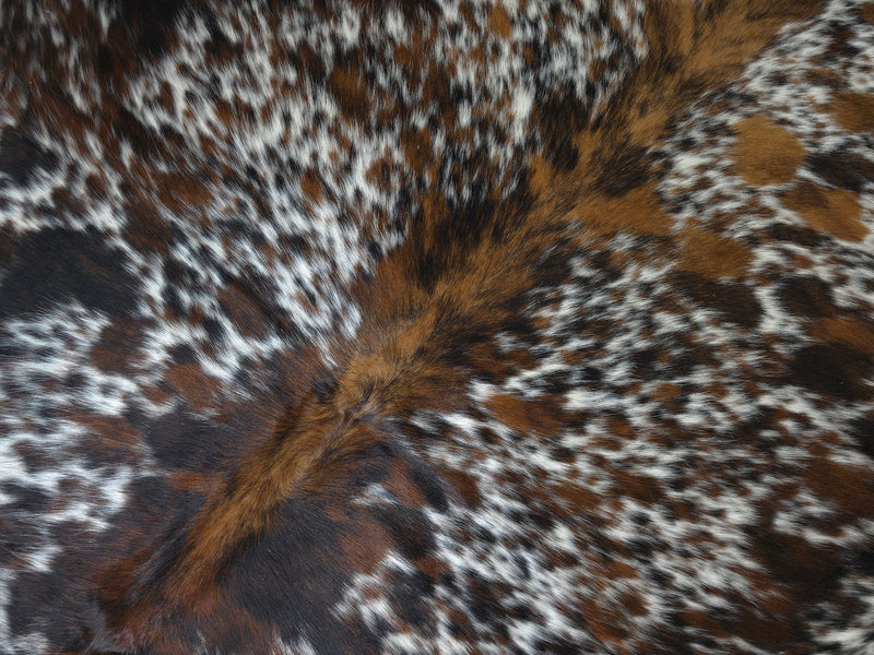 Premium Tricolor Cowhide Rug Size 6.5 X 6.10 ft