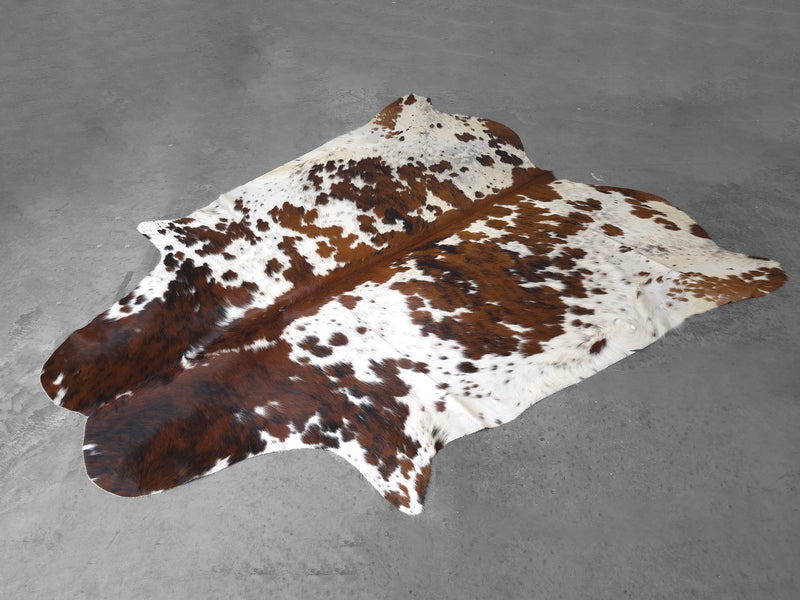 Premium Tricolor Cowhide Rug Size 6.810 X 7.10 ft