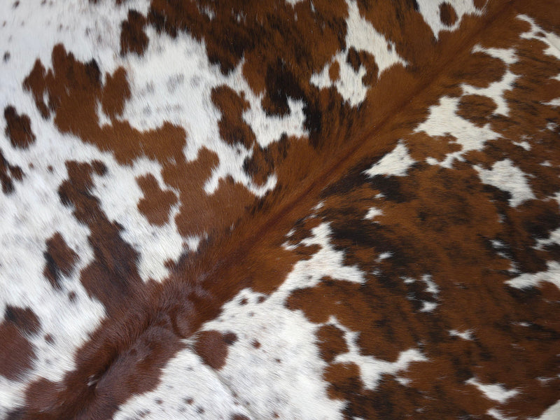 Premium Tricolor Cowhide Rug Size 6.810 X 7.10 ft