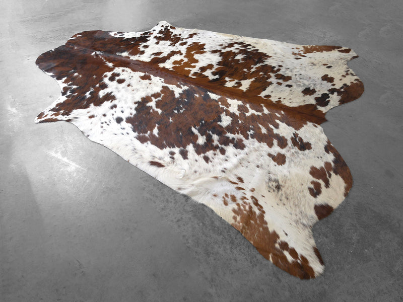 Premium Tricolor Cowhide Rug Size 6.810 X 7.10 ft