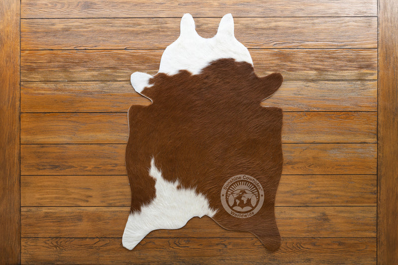 Mini Cowhide Rug - Brown and White