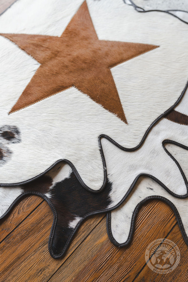 Mini Cowhide Rug - Star 24 x 35''