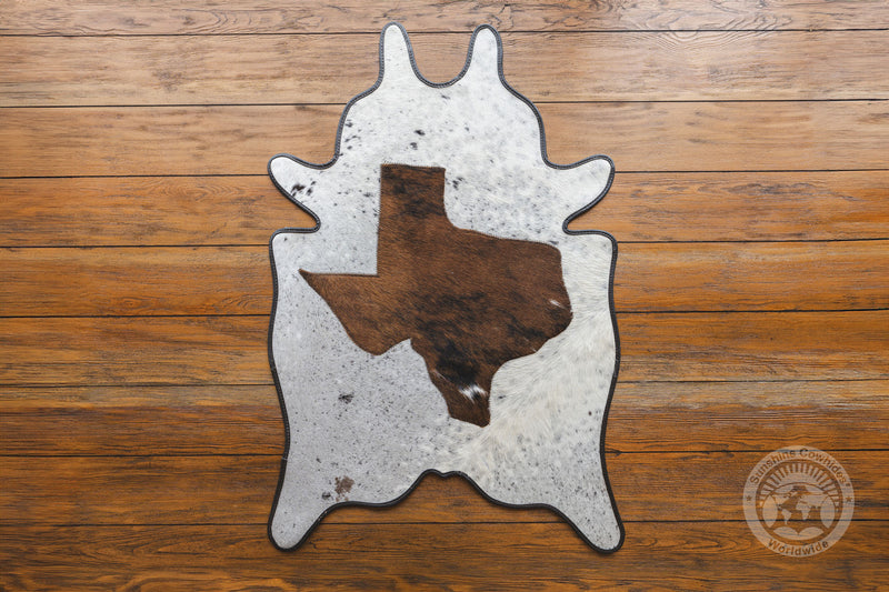 Mini Cowhide Rug - Texas Map 24 x 35''