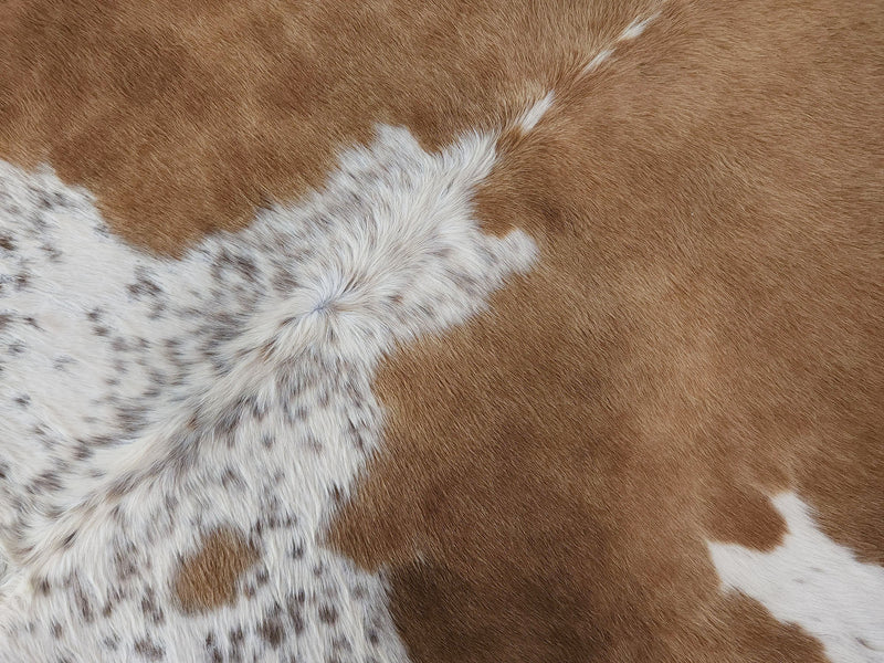 Premium Brazilian Hereford Cowhide Rug Size 6.6 X 6.10 ft