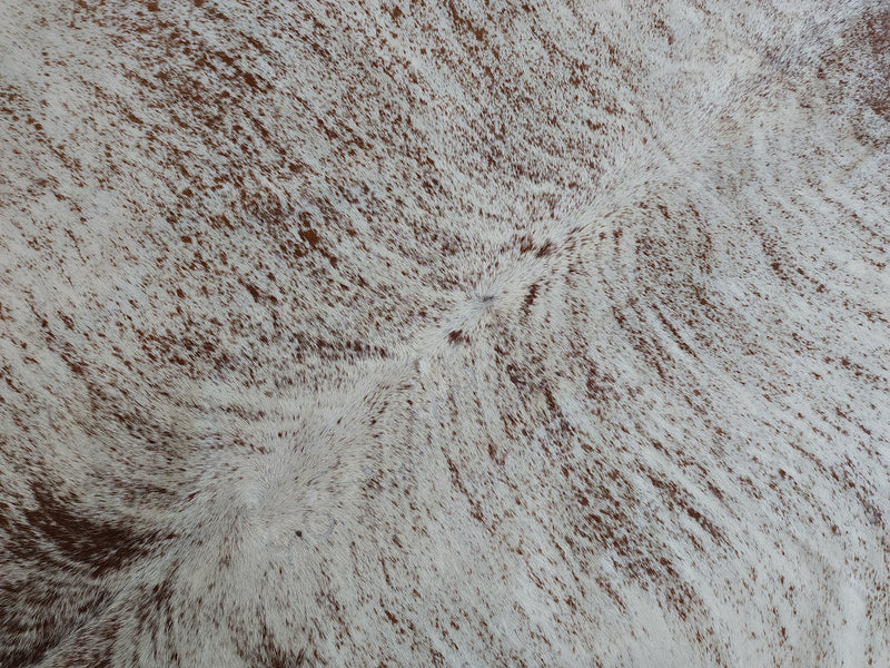 Premium Brazilian Salt and Pepper Cowhide Rug Size 7.5 X 7.3 ft