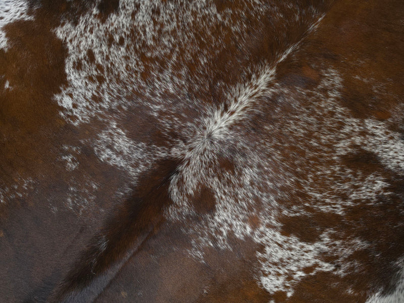 Premium Brazilian Salt and Pepper Cowhide Rug Size 6.6 X 7.3 ft