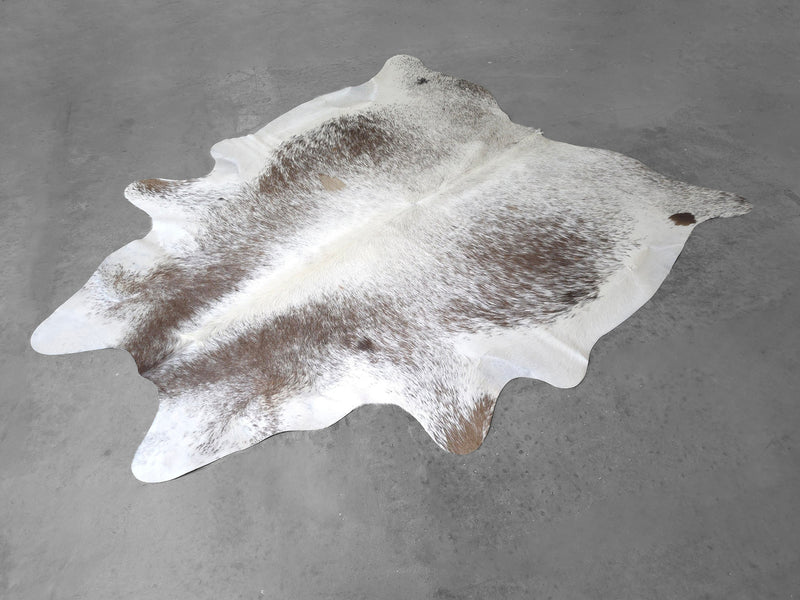Premium Brazilian Salt and Pepper Cowhide Rug Size 6.2 X 7.2 ft