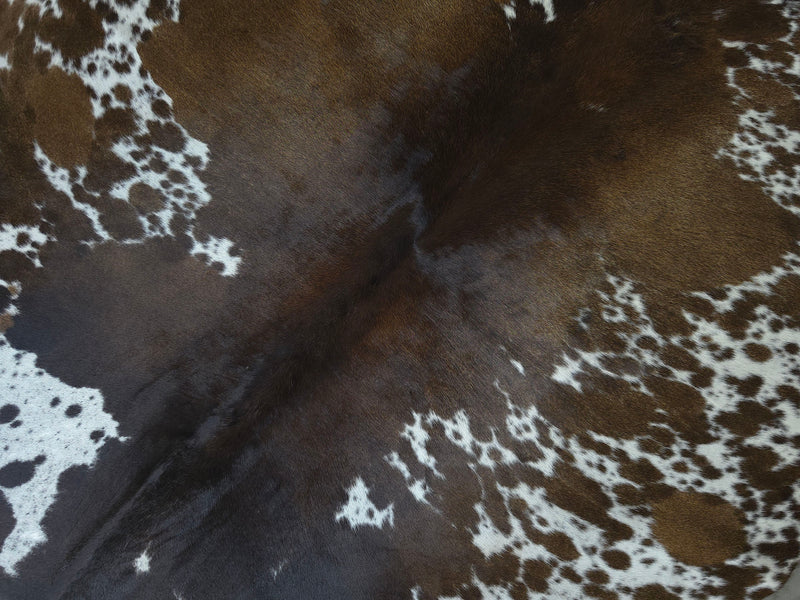 Premium Brazilian Brown Cowhide Rug Size 6.2 X 6.0 ft
