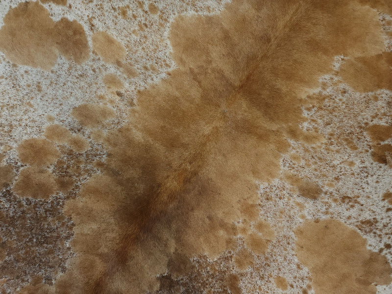 Premium Brazilian Salt and Pepper Cowhide Rug Size 7.1 X 6.9 ft