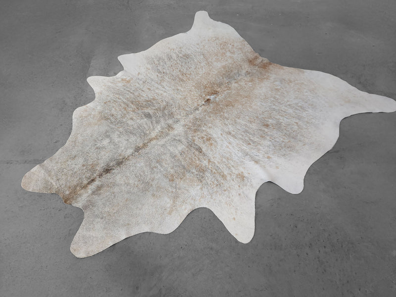 Premium Brazilian Brindle Light Cowhide Rug Size 8.3 X 6.11 ft