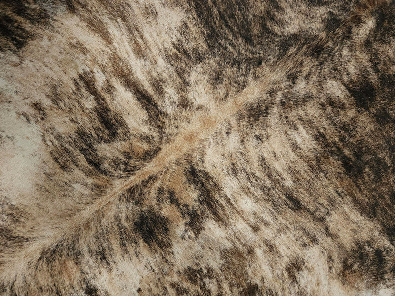 Premium Brazilian Brindle Exotic Cowhide Rug Size 7.3 X 6.11 ft