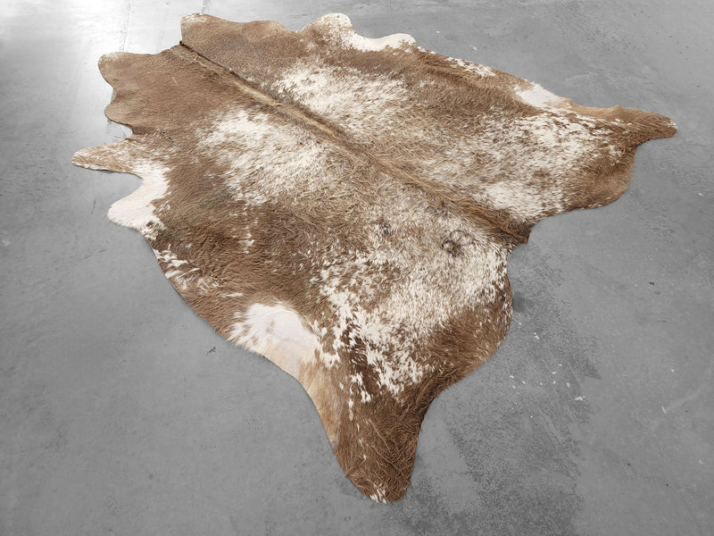 Premium Brazilian Taupe Cowhide Rug Size 7.0 X 8.0 ft