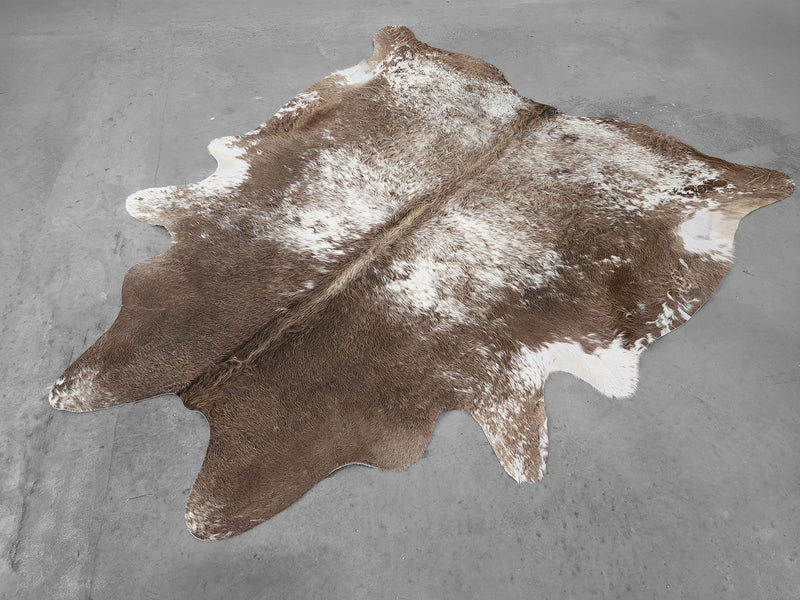 Premium Brazilian Taupe Cowhide Rug Size 7.0 X 8.0 ft