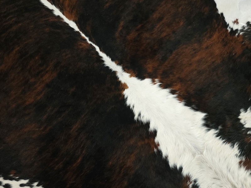 Premium Brazilian Taupe Cowhide Rug Size 7.6 X 7.2 ft