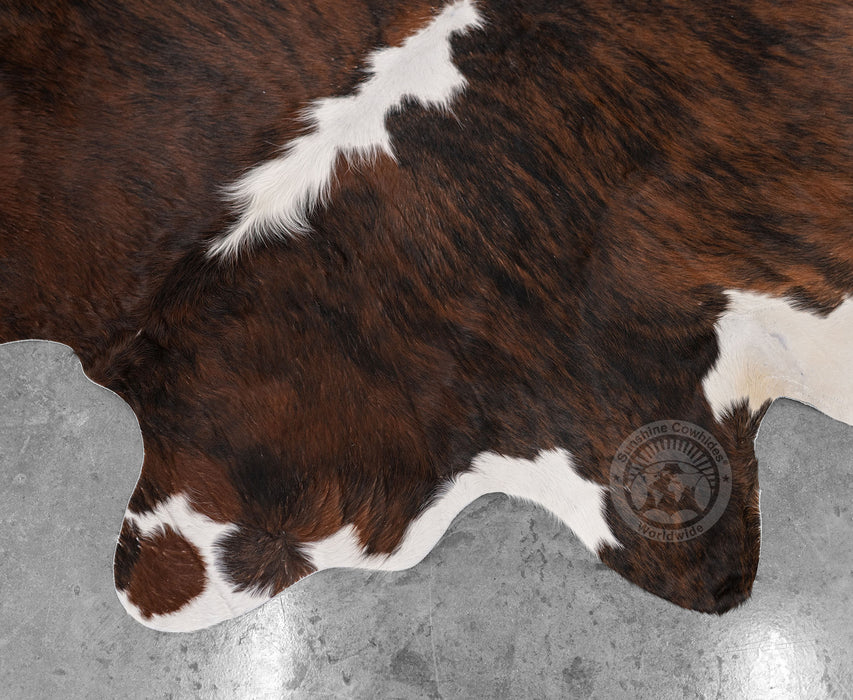 Brindle White Backbone Cowhide Rug