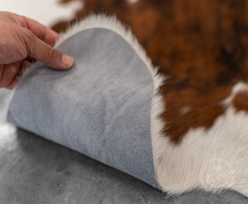 Brindle White Backbone Cowhide Rug