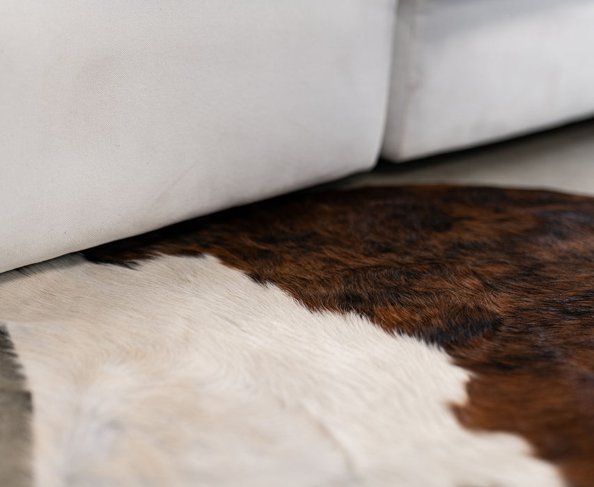 Brindle White Backbone Cowhide Rug