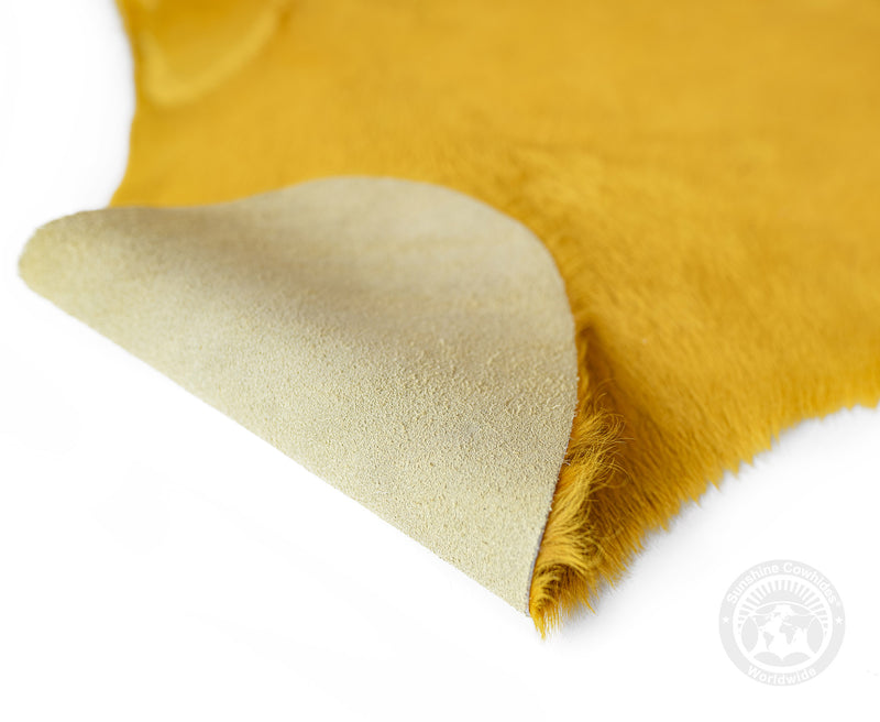 Dyed Yellow Cowhide Rug