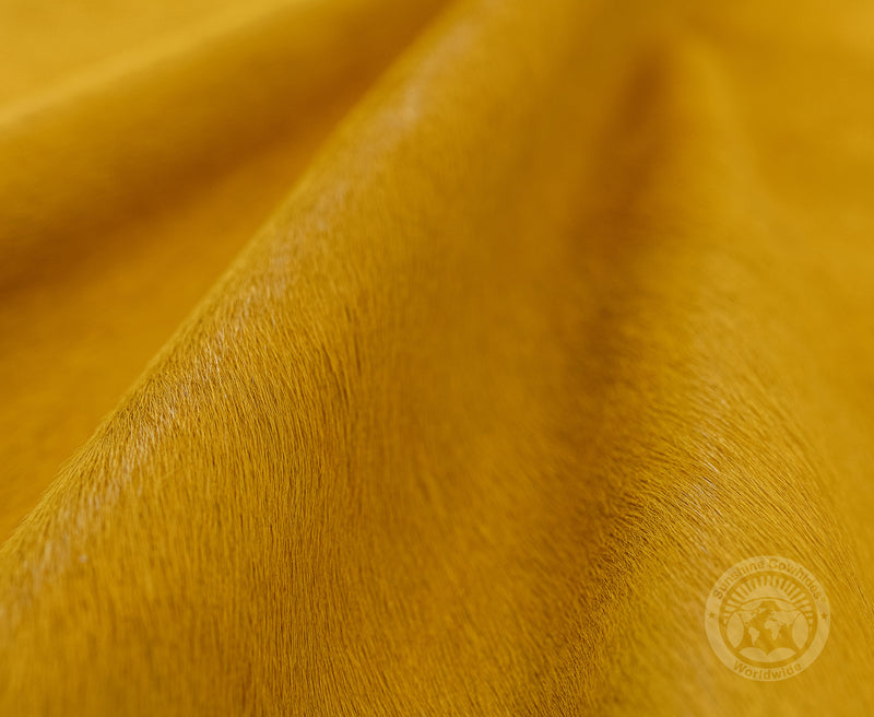 Dyed Yellow Cowhide Rug