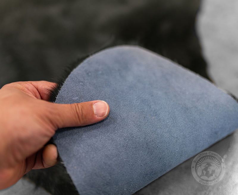 Dyed Graffiti Grey Cowhide Rug