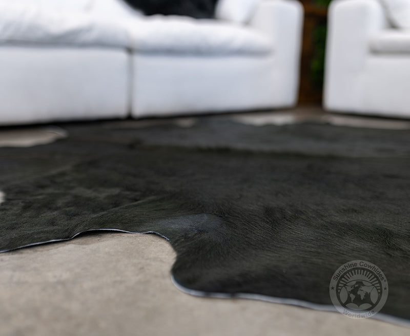 Dyed Graffiti Grey Cowhide Rug