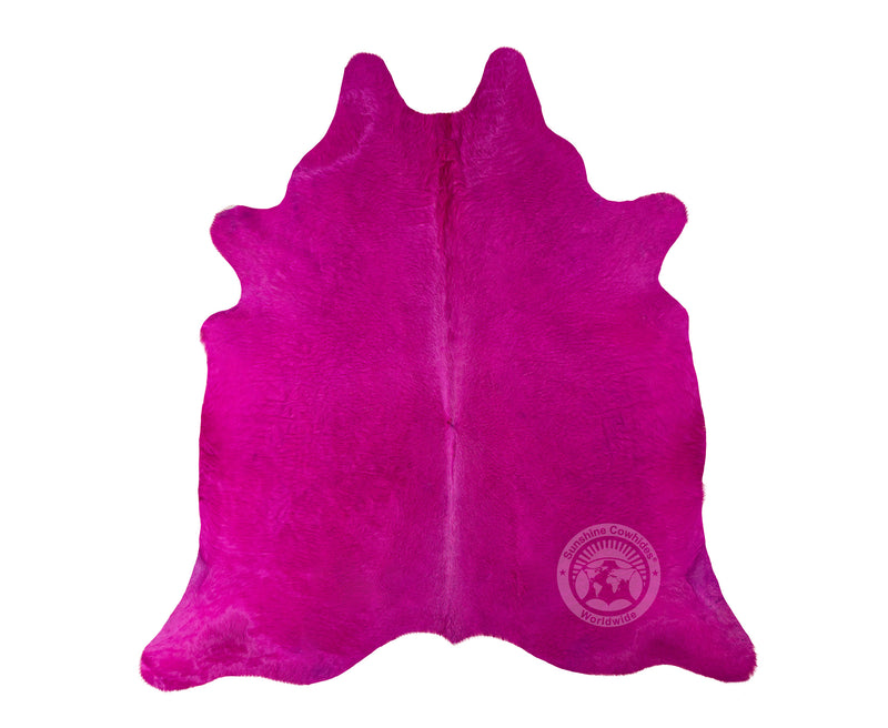 Dyed Pink Cowhide Rug