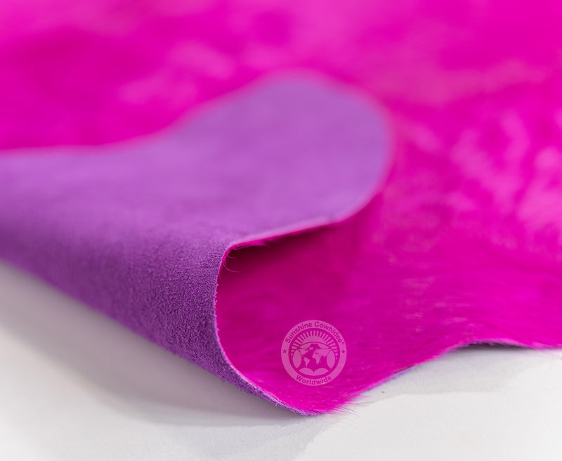 Dyed Pink Cowhide Rug