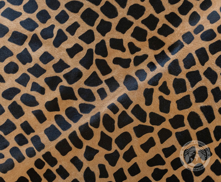 Giraffe on Caramel Cowhide Rug