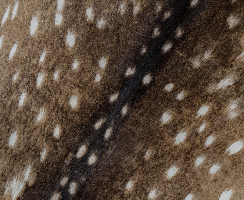 Deer on Light Beige Cowhide Rug
