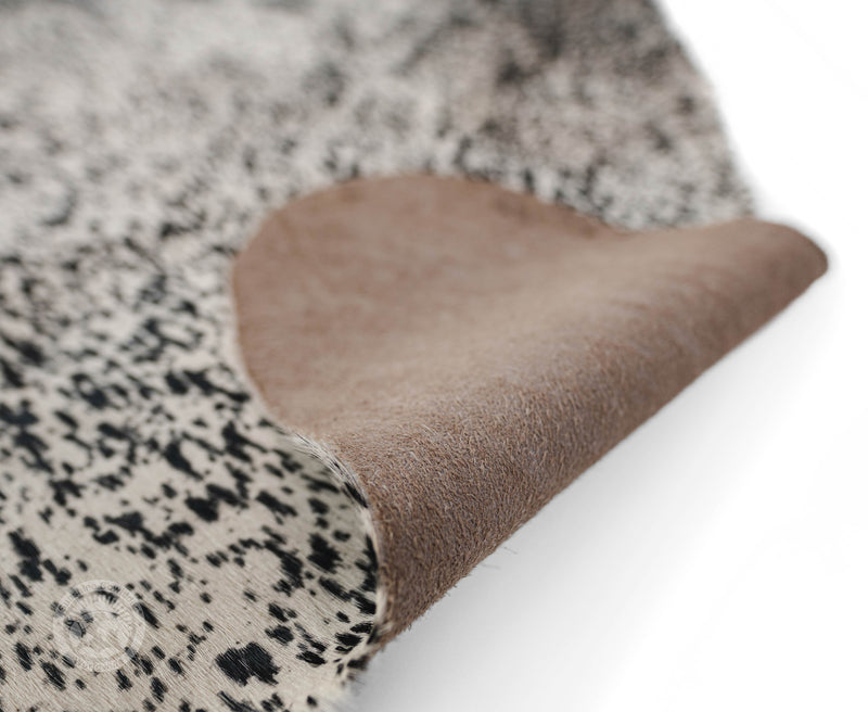 Printed Salt and Pepper Cowhide Rug