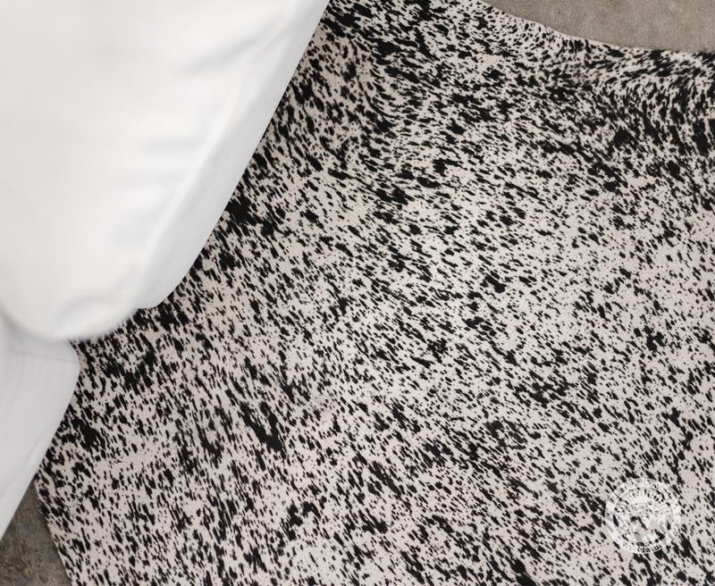 Printed Salt and Pepper Cowhide Rug