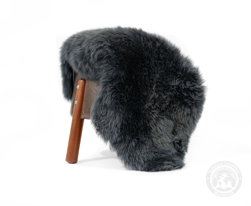 Sheepskin Rug - Charcoal Dark Grey