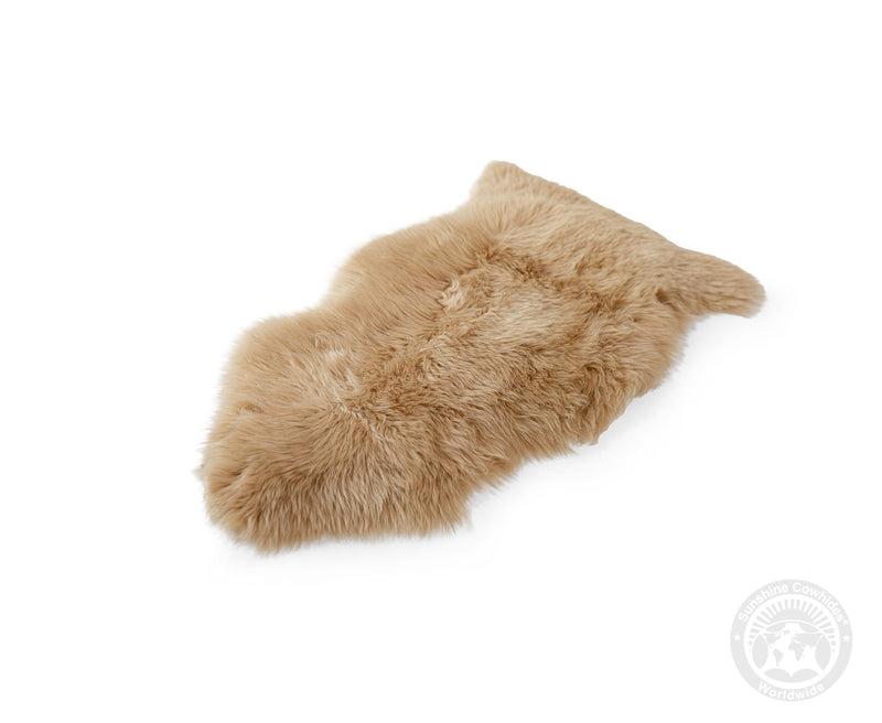 Real Sheepskin Rug, Beige - Thick Hair