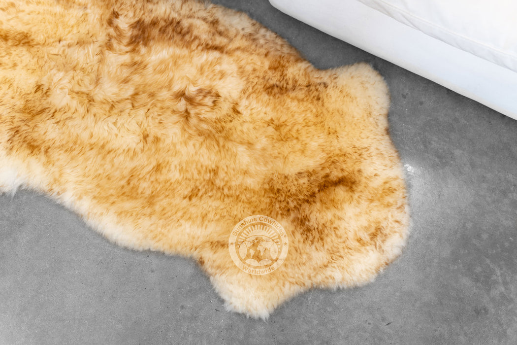 Sheepskin Rug - Exotic Brown Tipped - 2x6'