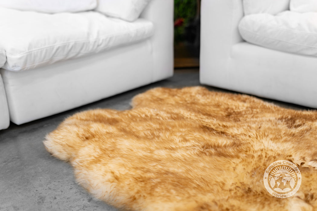 Sheepskin Rug - Exotic Brown Tipped - 3x6'