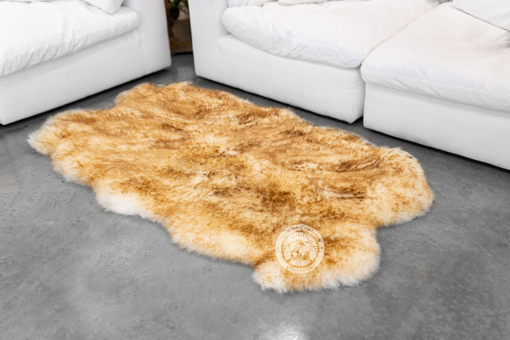 Sheepskin Rug - Exotic Brown Tipped - 3x6'