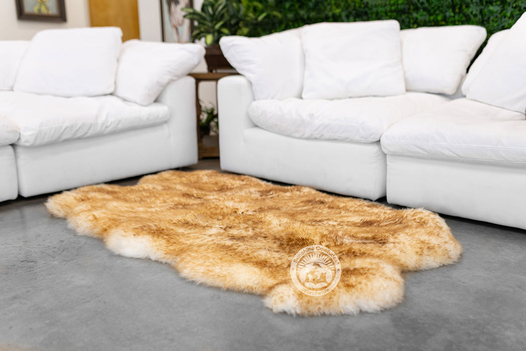 Sheepskin Rug - Exotic Brown Tipped - 3x6'