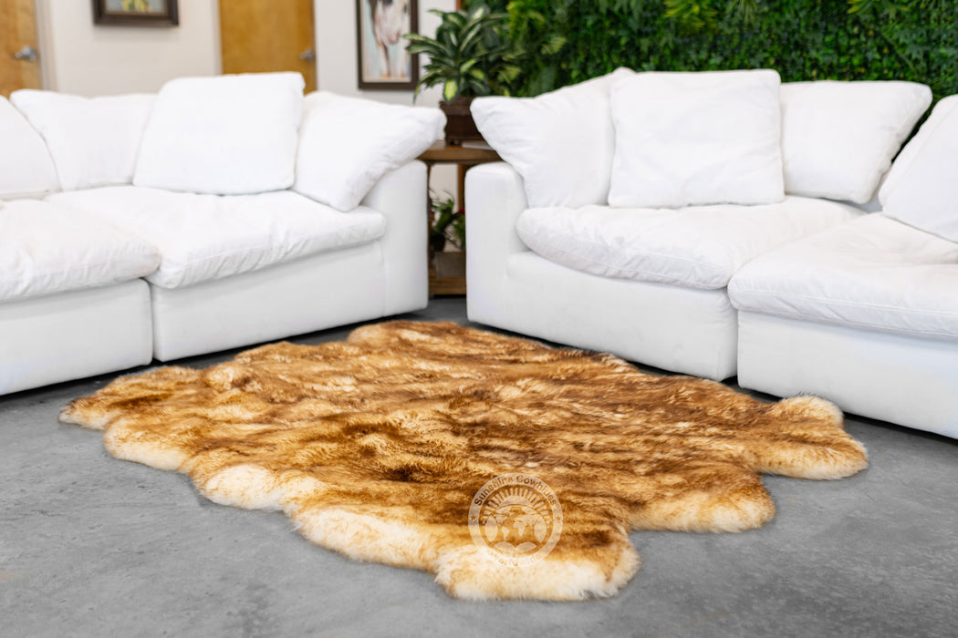 Sheepskin Rug - Exotic Brown Tipped - 5x6'