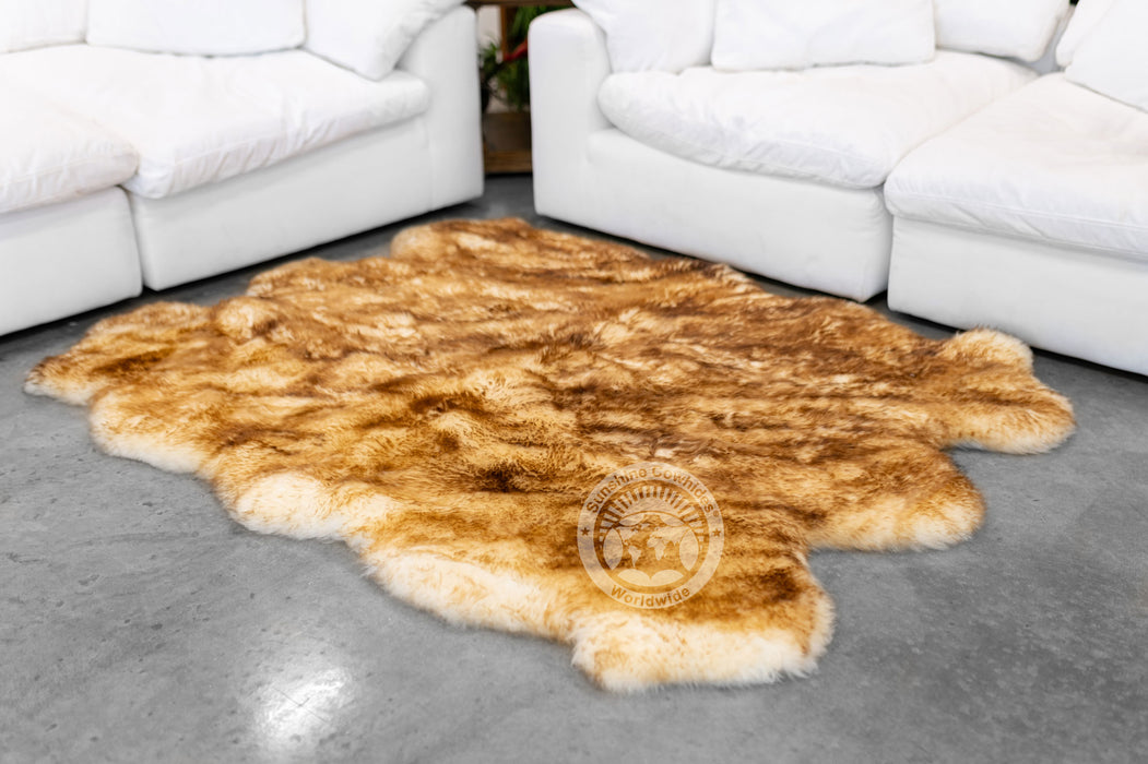 Sheepskin Rug - Exotic Brown Tipped - 5x6'