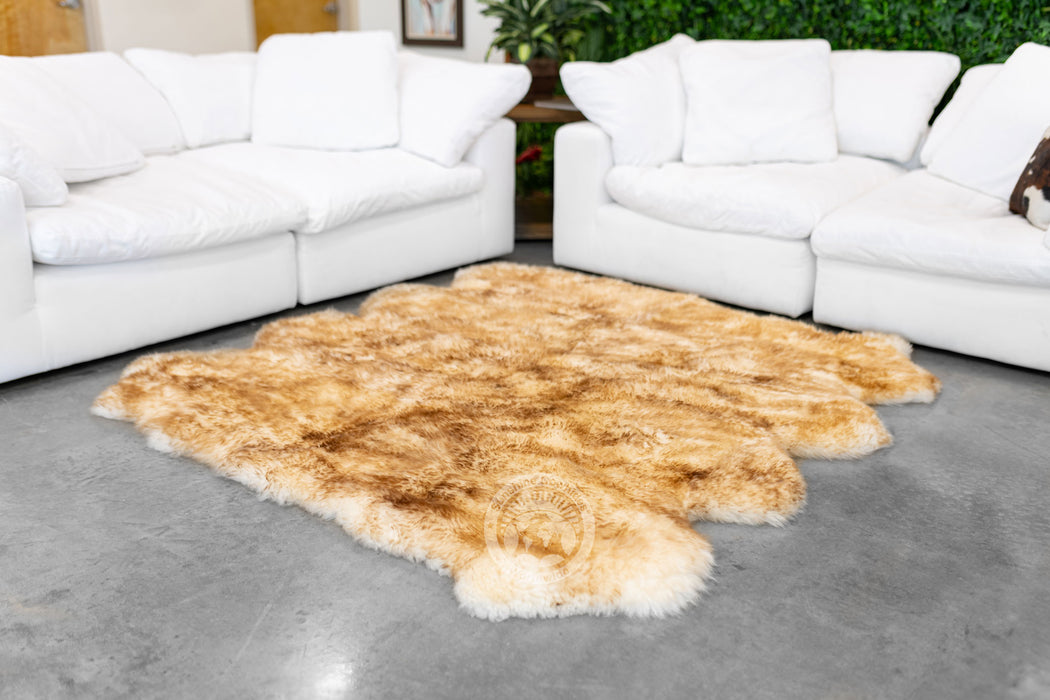 Sheepskin Rug - Exotic Brown Tipped - 6x6'