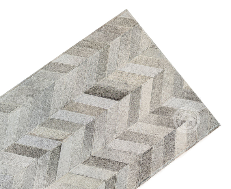 Grey - 22 X 34" Designer Rug - Chevron